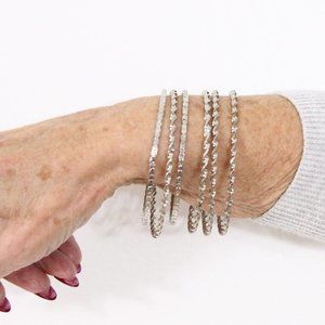 *Silver Bangles (6)